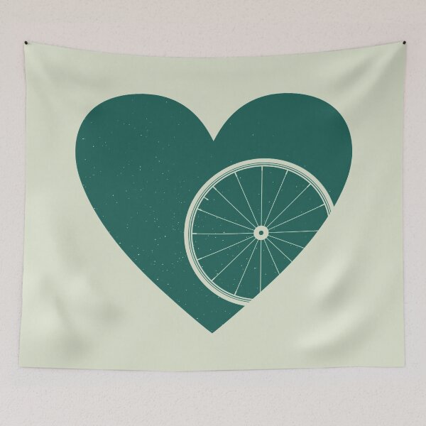 Item preview, Heart with Road Bike Wheel for Cycling Lovers designed and sold by Normandie Rainwater.