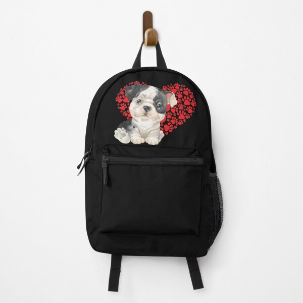 Item preview, My Valentine has 4 Paws- My Dog is my Valentine- English Bulldog- Black and White designed and sold by Mumzy2many.