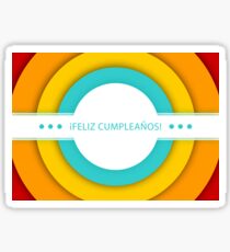 retro feliz cumpleanos Sticker