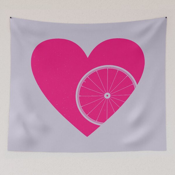 Item preview, Heart with Road Bike Wheel for Cycling Lovers designed and sold by Normandie Rainwater.