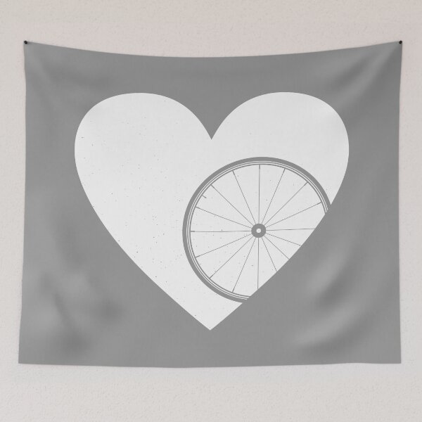 Item preview, Heart with Road Bike Wheel for Cycling Lovers designed and sold by Normandie Rainwater.