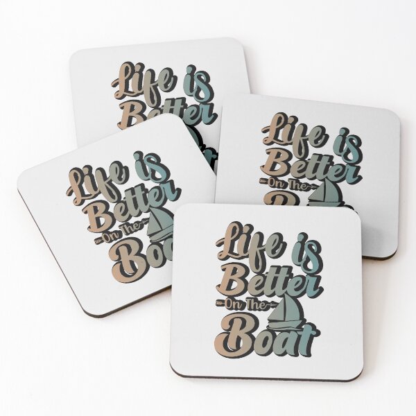 Item preview, life is better on the boat retro sticker design designed and sold by PositiveStudio.