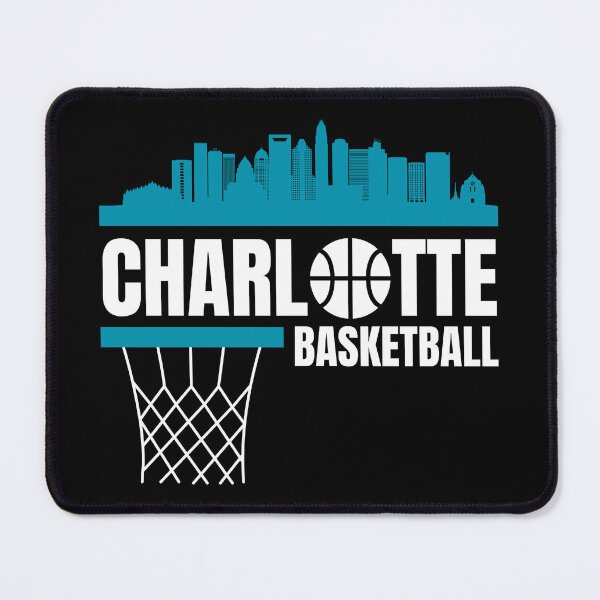 Item preview, Charlotte Basketball White and Blue City Skyline Basketball Apparel designed and sold by CameronBischoff.