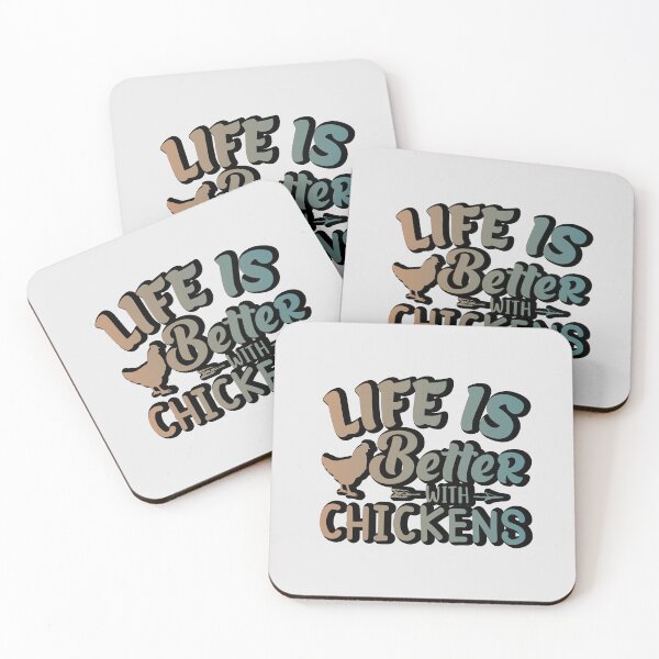 Item preview, life is better with chickens retro sticker design designed and sold by PositiveStudio.