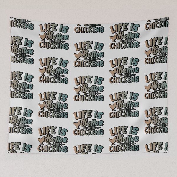 Item preview, life is better with chickens retro sticker design designed and sold by PositiveStudio.