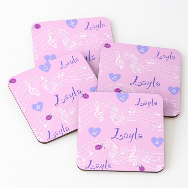Item preview, Layla name on pink designed and sold by QuirkyCraftz.