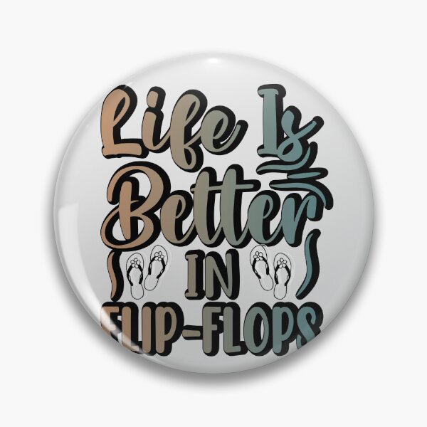 Item preview, life is better in flip-flops retro sticker design designed and sold by PositiveStudio.