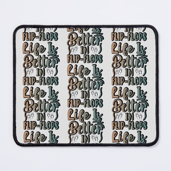 Item preview, life is better in flip-flops retro sticker design designed and sold by PositiveStudio.