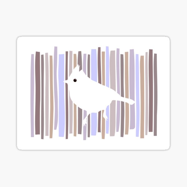 Cute Bird Silhouette Periwinkle Sticker