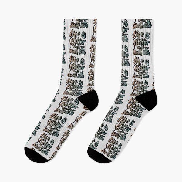 Item preview, life is better in hiking boots retro sticker design  designed and sold by PositiveStudio.