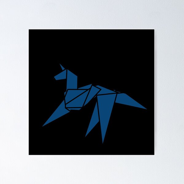 Item preview, Origami Unicorn, Sci-FI BR Inspired Design (Blue) designed and sold by FrosteAto.