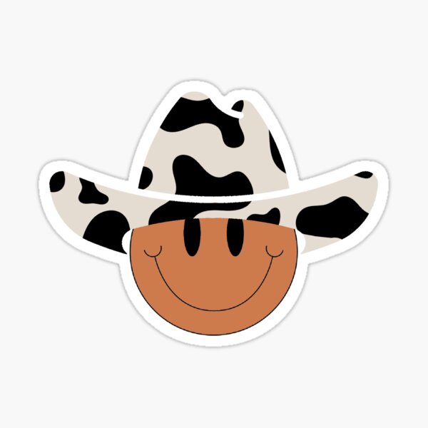 Cowgirl Smiley Cowboy Faces Aesthetic Emoji Sticker For Sale By Brookemiller801 Redbubble 0185