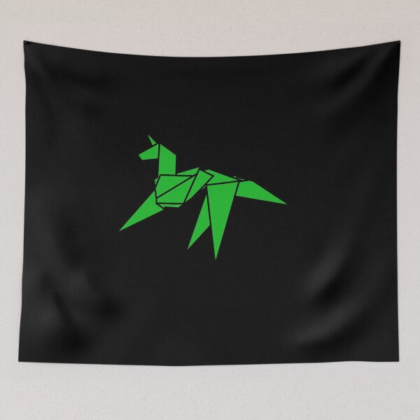 Item preview, Origami Unicorn, Sci-FI BR Inspired Design (Green) designed and sold by FrosteAto.