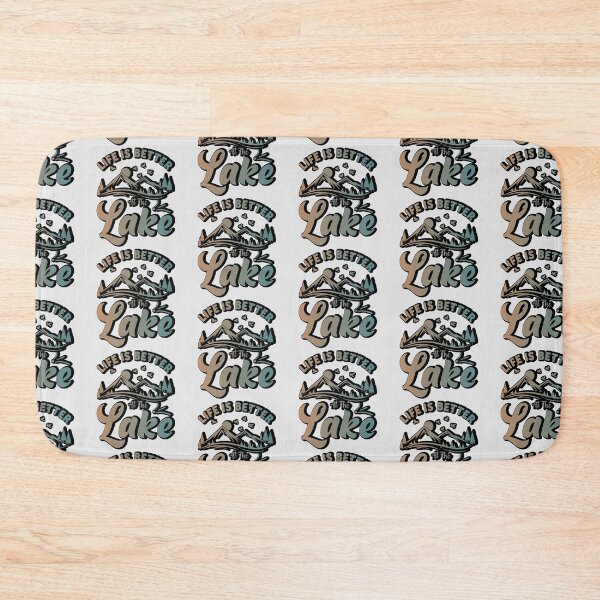 Item preview, life is better at the lake retro sticker design  designed and sold by PositiveStudio.