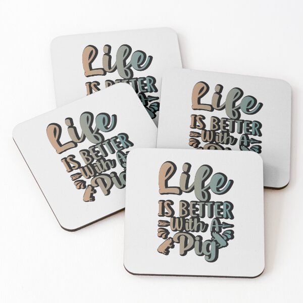 Item preview, life is better with a pig retro sticker design  designed and sold by PositiveStudio.