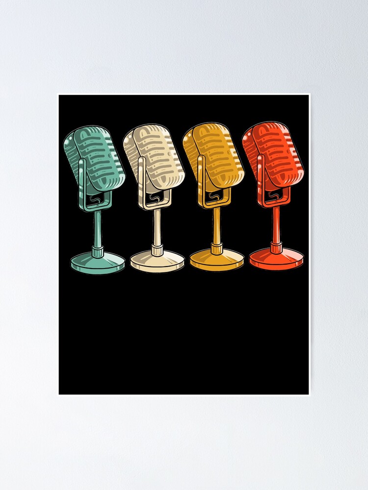 Vintage Microphone logo, karaoke
