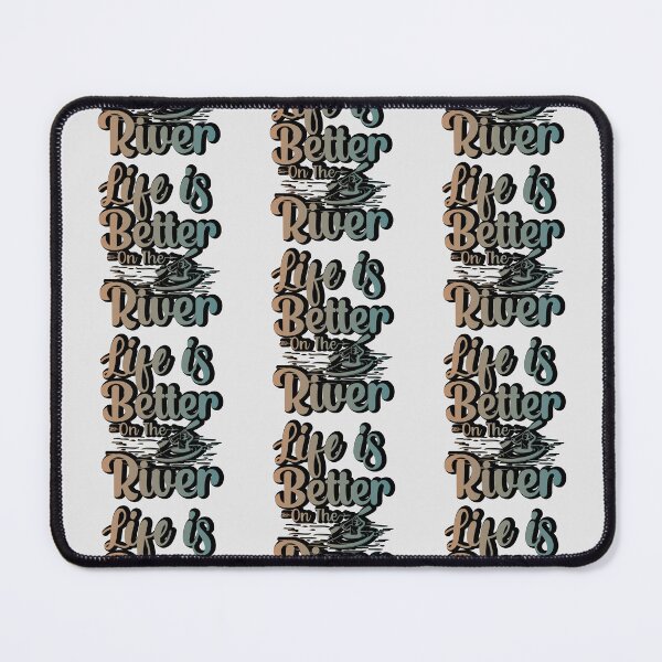 Item preview, life is better on the river  retro sticker design  designed and sold by PositiveStudio.