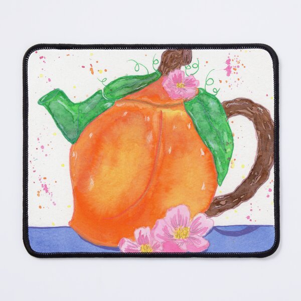 Item preview, Peach Teapot designed and sold by playfulpuffin.