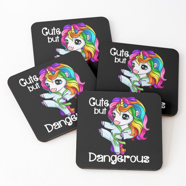 Item preview, Cute But Dangerous Funny Karate Unicorn Girl designed and sold by richardmatthew.
