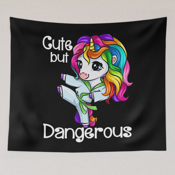 Item preview, Cute But Dangerous Funny Karate Unicorn Girl designed and sold by richardmatthew.