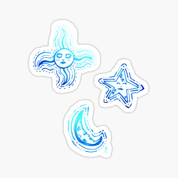 "Sun Moon And Star" Sticker for Sale by Heichou1225 Redbubble
