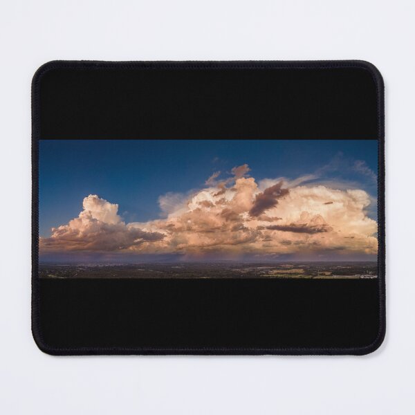 Item preview, The Art of Thunder Panoramic of Epic Storm Clouds on Horizon at Sunset Golden Hour designed and sold by James-Cole.