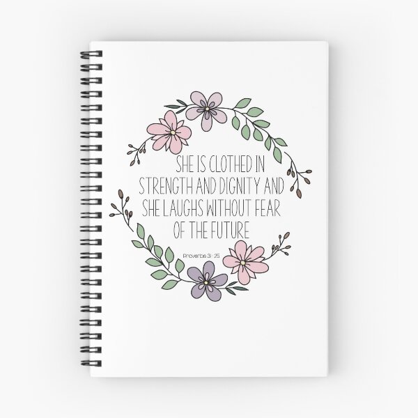 Item preview, Bible Verse - She is clothed in strength and dignity and she laughs without fear of the future. Proverbs 31:25 designed and sold by Dguzman04.