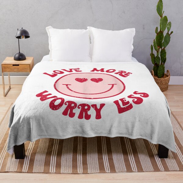 Item preview, Funny Valentine Shirt Love More Worry Less Smile Face Meme designed and sold by willielmack.