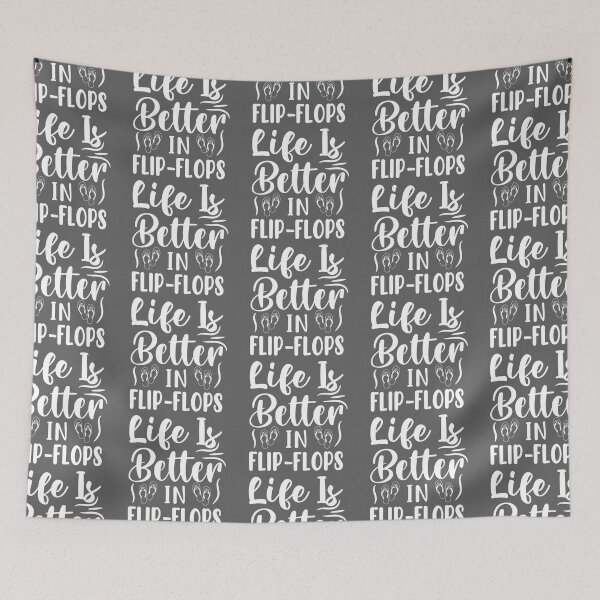 Item preview, life is better in flip-flops simple T-shirt design designed and sold by PositiveStudio.