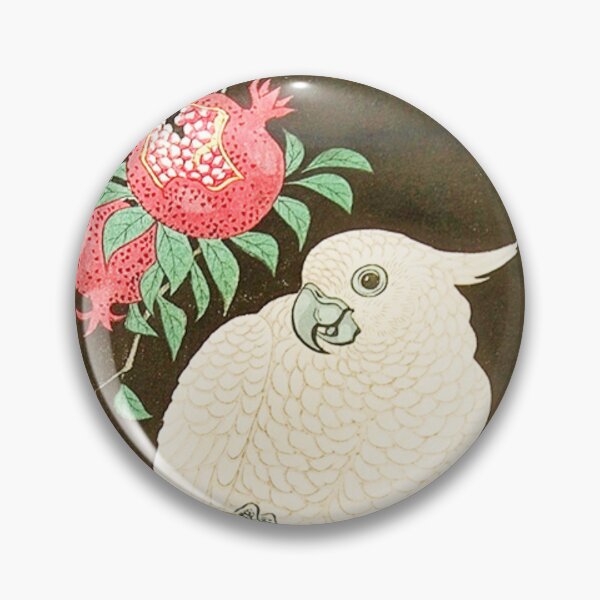 Item preview, Cockatoo and pomegranate at Night by Ohara Koson (digitally enhanced by WatermarkNZ Press)  designed and sold by CristalleLisa.
