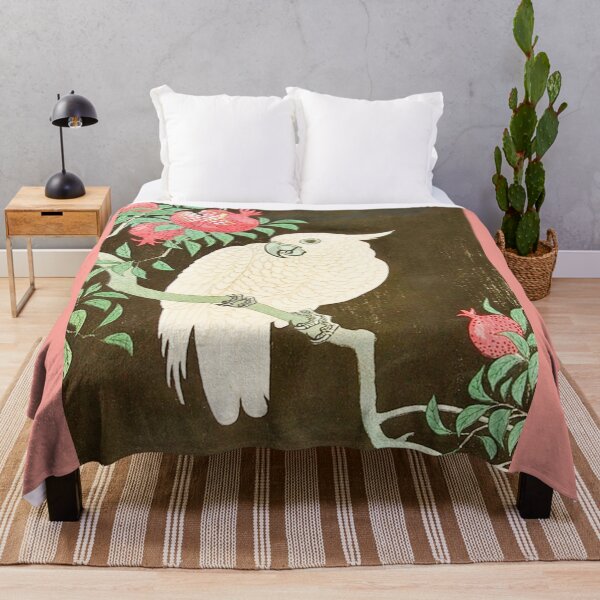 Item preview, Cockatoo and pomegranate at Night by Ohara Koson (digitally enhanced by WatermarkNZ Press) designed and sold by CristalleLisa.