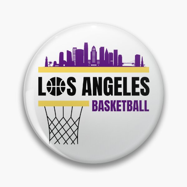 Item preview, Los Angeles Basketball White/Purple/Gold Los Angeles Skyline Basketball Apparel designed and sold by CameronBischoff.