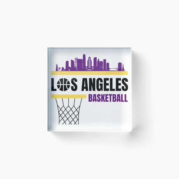 Item preview, Los Angeles Basketball White/Purple/Gold Los Angeles Skyline Basketball Apparel designed and sold by CameronBischoff.