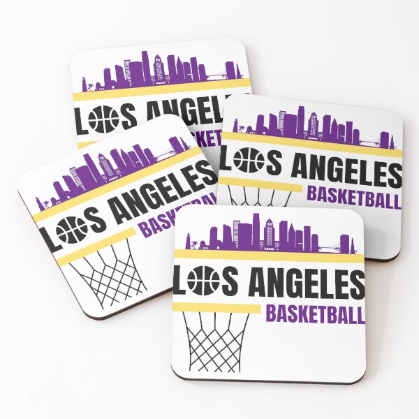 Artikelvorschau, Los Angeles Basketball Weiß/Lila/Gold Los Angeles Skyline Basketball Bekleidung entworfen und verkauft von CameronBischoff.