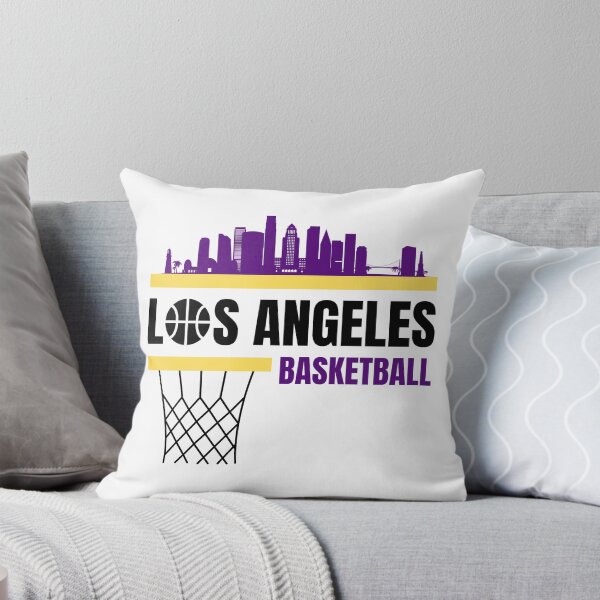 Item preview, Los Angeles Basketball White/Purple/Gold Los Angeles Skyline Basketball Apparel designed and sold by CameronBischoff.
