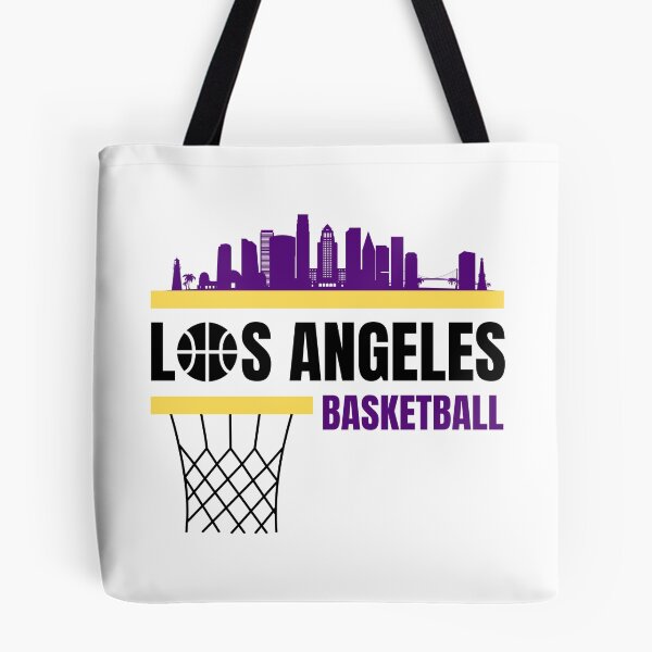 Item preview, Los Angeles Basketball White/Purple/Gold Los Angeles Skyline Basketball Apparel designed and sold by CameronBischoff.