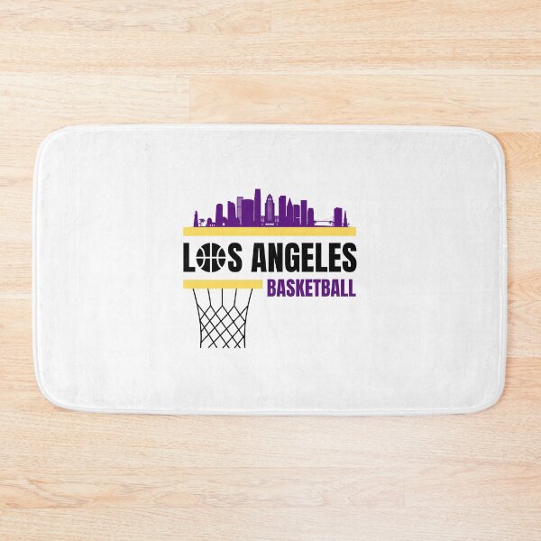 Item preview, Los Angeles Basketball White/Purple/Gold Los Angeles Skyline Basketball Apparel designed and sold by CameronBischoff.