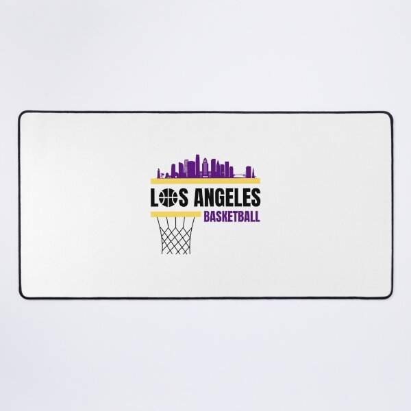 Item preview, Los Angeles Basketball White/Purple/Gold Los Angeles Skyline Basketball Apparel designed and sold by CameronBischoff.