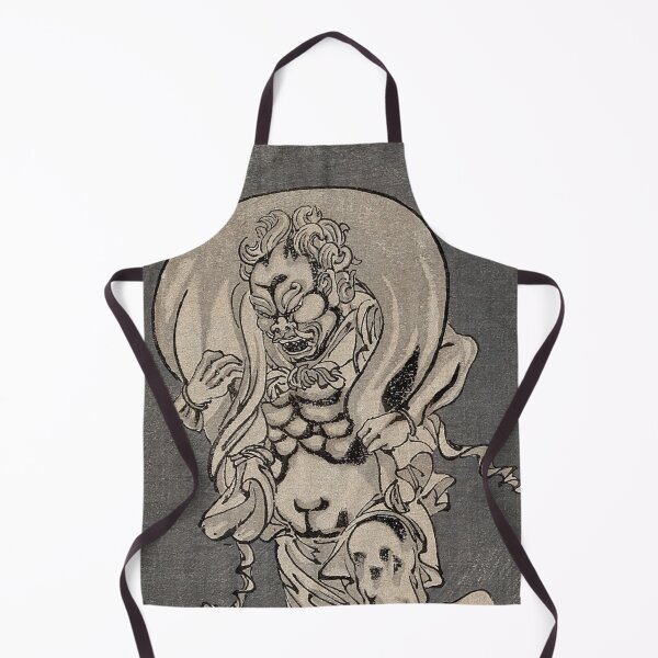 Item preview, Fujin, the Japanese wind-god, colour woodcut, 1872 designed and sold by monsterplanet.