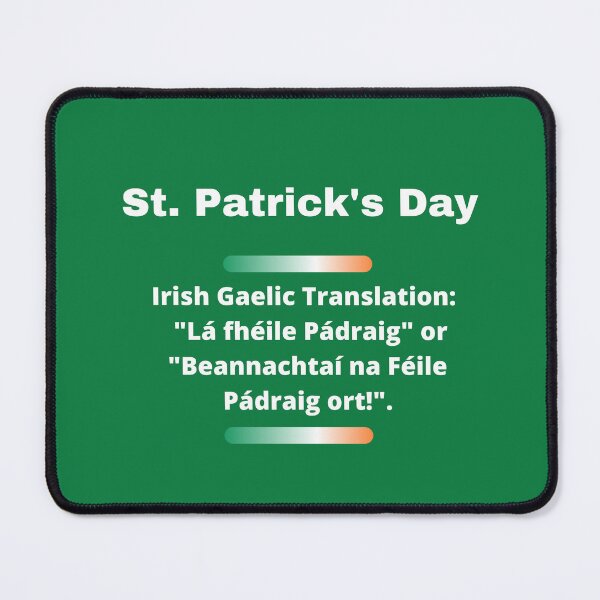 Item preview, St. Patrick's Day Irish Gaelic Translation White Text designed and sold by teewearstyle.
