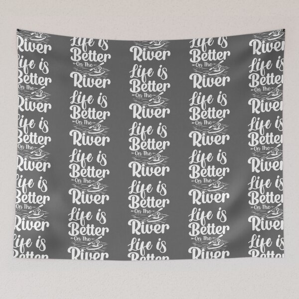 Item preview, life is better on the river  simpleT-shirt design  designed and sold by PositiveStudio.