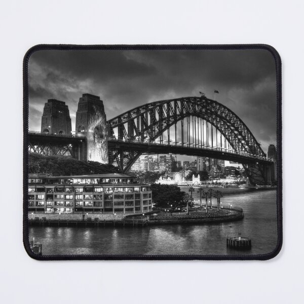 Item preview, Monochrome Sydney Harbour Bridge designed and sold by Blackadder Photography.