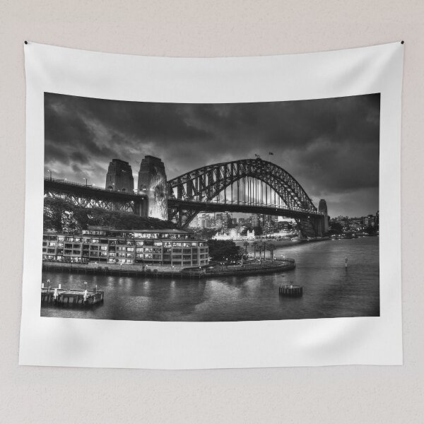 Item preview, Monochrome Sydney Harbour Bridge designed and sold by Blackadder Photography.