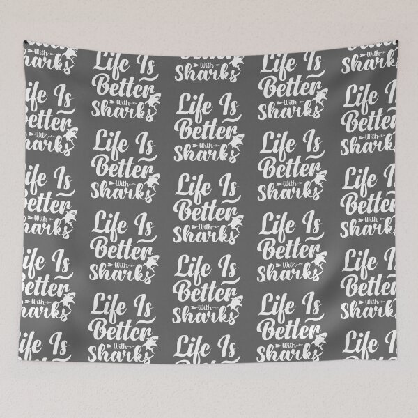 Item preview, life is better with sharks simpleT-shirt design  designed and sold by PositiveStudio.