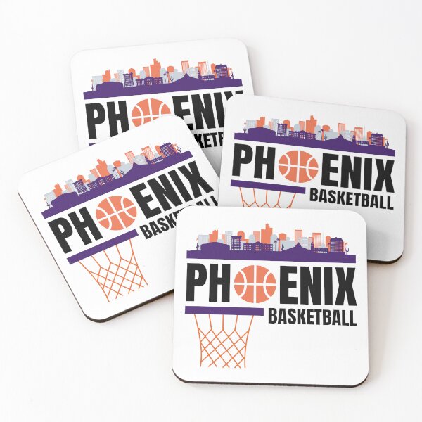 Item preview, Phoenix Basketball White, Purple, and Orange City Skyline Phoenix Basketball Apparel designed and sold by CameronBischoff.