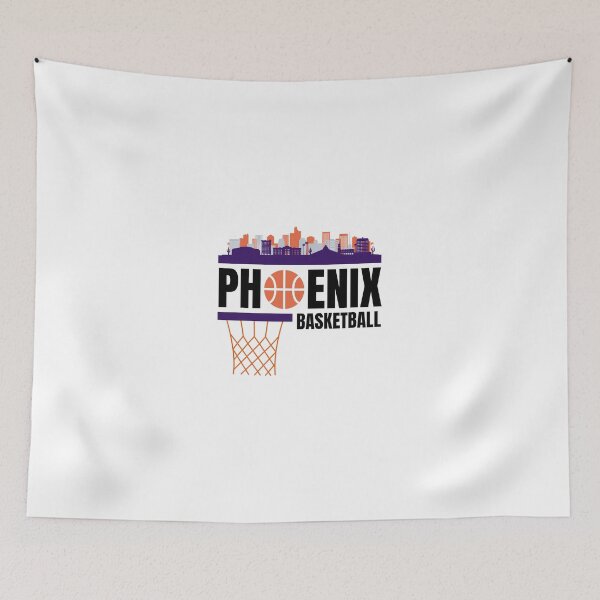 Item preview, Phoenix Basketball White, Purple, and Orange City Skyline Phoenix Basketball Apparel designed and sold by CameronBischoff.