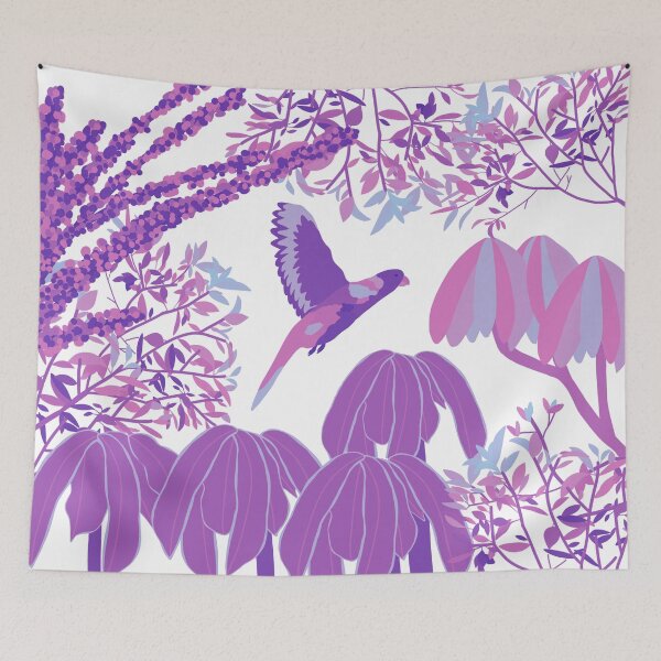 Item preview, Neon Rainbow Lorikeet Botanical on White designed and sold by Digitaldingo.