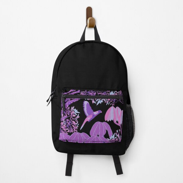 Item preview, Neon Rainbow Lorikeet Botanical on Black designed and sold by Digitaldingo.