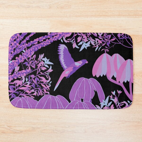 Item preview, Neon Rainbow Lorikeet Botanical on Black designed and sold by Digitaldingo.