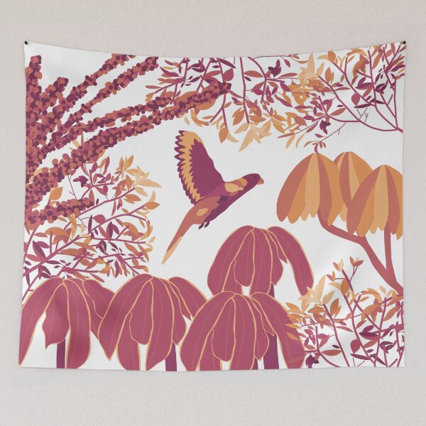 Item preview, Blaze Rainbow Lorikeet Botanical on White designed and sold by Digitaldingo.